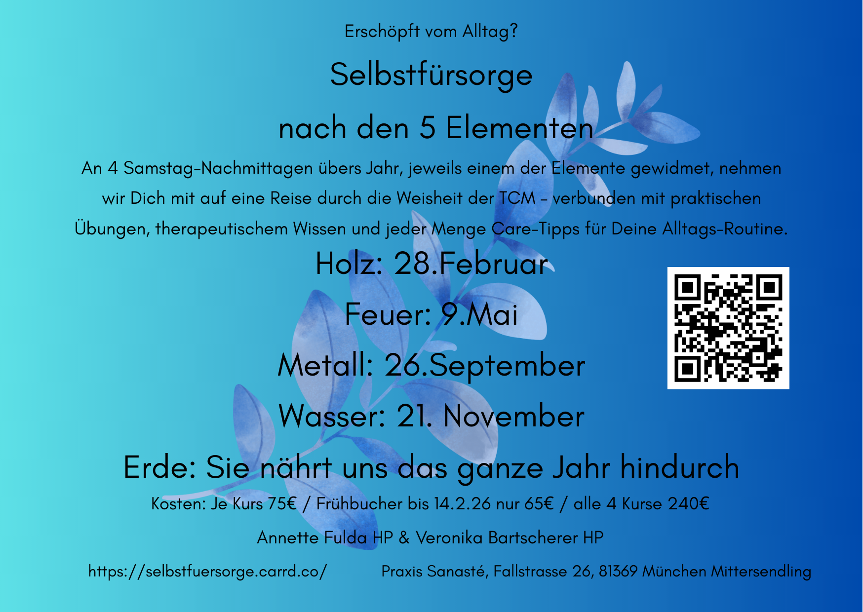 Selbstfürsorge nach den 5 Elementen